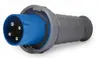 Plugue Industrial Azul 63A 3P+T 220V\240VCA-IP67-9H Soprano